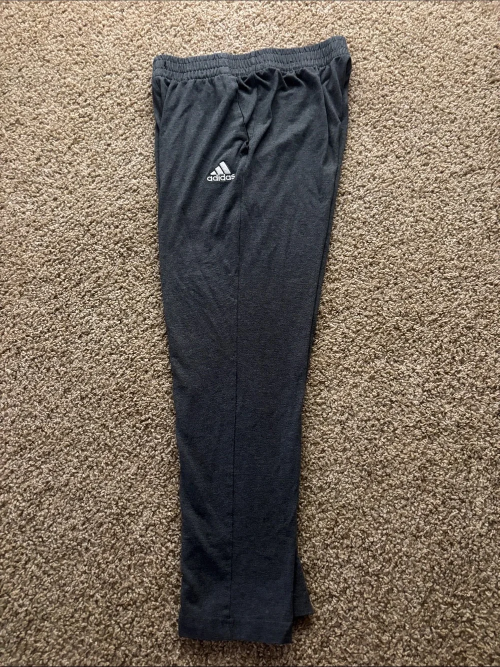 adidas Grey Jogger-Style Track Pants with White Logo